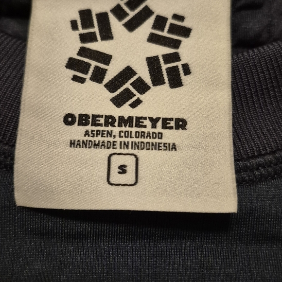 Obermeyer Men's S Navy Blue Explorer Tech Crew Neck Sweatshirt NWT - Picture 4 of 10